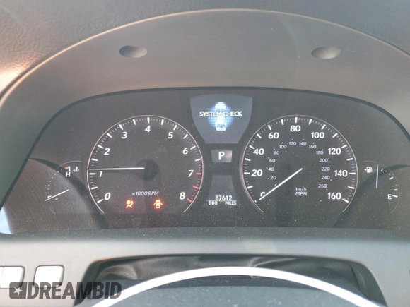 2011 Lexus LS 460 with VIN JTHBL5EF1B5103510, listed as a Copart auction lot 48377525 with 87,612 mi miles and Salvage title. Bid and sale history available at DreamBid. Image 9.