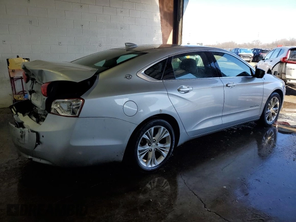 2015 Chevrolet Impala LT with VIN 2G1115SLXF9234420, listed as a Copart auction lot 41874655 with 130,669 mi miles and Salvage Title. Bid and sale history available at DreamBid. Image 3.