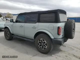 2022 Ford Bronco with VIN 1FMDE5BH6NLB10927, listed as a Copart auction lot 51819655 with 43,620 mi miles and Salvage Title. Bid and sale history available at carsss.com. Image 2.