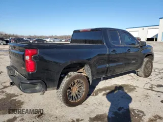 2019 Chevrolet Silverado 1500 RST with VIN 1GCRWDED0KZ231326, listed as a Copart auction lot 45497815 with 97,960 mi miles and Salvage Title. Bid and sale history available at carsss.com. Image 3.