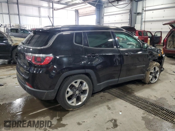 2020 Jeep Compass Limited with VIN 3C4NJCCB2LT169140, listed as a Copart auction lot 58001495 with 97,379 mi miles and Salvage title. Bid and sale history available at DreamBid. Image 3.