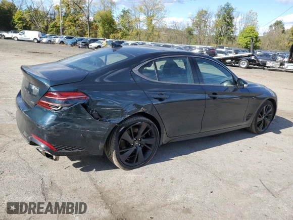 2023 Genesis G70 2.0T with VIN KMTG34TA5PU112928, listed as a Copart auction lot 74965654 with 17,963 mi miles and Salvage Title. Bid and sale history available at carsss.com. Image 3.