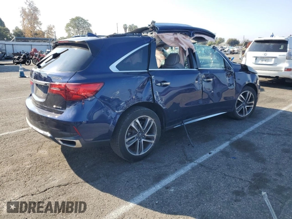 2018 Acura MDX w/Advance/Entertainment Pkg with VIN 5J8YD4H97JL000662, listed as a Copart auction lot 89219945 with 0 mi miles and Salvage Title. Bid and sale history available at carsss.com. Image 3.