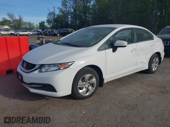 2015 Honda Civic Sedan LX with VIN 19XFB2F58FE292421, listed as a IAAI auction lot 42096298 with 141,594 mi miles. Bid and sale history available at carsss.com. Image 2.