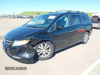 2015 Honda Odyssey EX-L with VIN 5FNRL5H68FB079528, listed as a IAAI auction lot 41893783 with 90,371 mi miles and . Bid and sale history available at DreamBid. Image 2.
