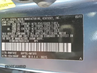 2011 Toyota Venza z VIN 4T3BK3BB7BU055630, wystawiony jako Copart lot #53675945 z przebiegiem 126 730 mil mil oraz Szkoda całkowita • Salvage title. Historia ofert i sprzedaży dostępna na DreamBid. Obrazek 15.