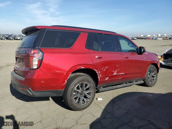 2021 Chevrolet Tahoe Z71 with VIN 1GNSKPKD8MR196810, listed as a Copart auction lot 83349244 with 42,807 mi miles and Salvage Title. Bid and sale history available at carsss.com. Image 3.