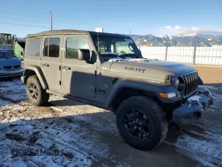 2022 Jeep Wrangler Unlimited Willys Sport with VIN 1C4HJXDN6NW142016, listed as a Copart auction lot 41885135 with 54,638 mi miles and Salvage Title. Bid and sale history available at DreamBid. Image 4.