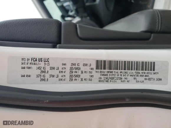 2015 Jeep Grand Cherokee Altitude with VIN 1C4RJFAG8FC157284, listed as a Copart auction lot 86212994 with 119,207 mi miles and Salvage Title. Bid and sale history available at carsss.com. Image 15.