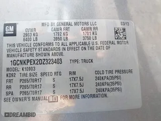 2013 Chevrolet Silverado 1500 Work Truck with VIN 1GCNKPEX2DZ323403, listed as a IAAI auction lot 41754473 with 150,224 mi miles. Bid and sale history available at carsss.com. Image 9.