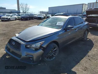 2018 Infiniti Q50 RED SPORT 400 with VIN JN1FV7AR7JM481248, listed as a IAAI auction lot 41645010 with 88,097 mi miles. Bid and sale history available at carsss.com. Image 18.