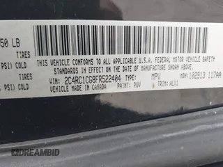 2015 Chrysler Town & Country Touring L with VIN 2C4RC1CG8FR522404, listed as a IAAI auction lot 41932426 with 165,092 mi miles and . Bid and sale history available at DreamBid. Image 9.