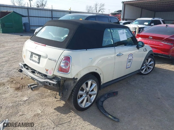 2014 MINI Cooper Convertible S with VIN WMWZP3C59ET707323, listed as a IAAI auction lot 41215805 with NaN miles. Bid and sale history available at carsss.com. Image 4.