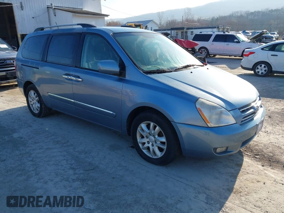 2010 Kia Sedona EX with VIN KNDMH4C32A6325352, listed as a IAAI auction lot 41863846 with 92,813 mi miles. Bid and sale history available at carsss.com. Image 1.