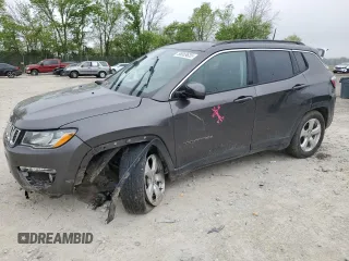 2018 Jeep Compass Latitude with VIN 3C4NJCBB8JT287353, listed as a Copart auction lot 56069635 with 92,719 mi miles and Salvage title. Bid and sale history available at DreamBid. Image 1.
