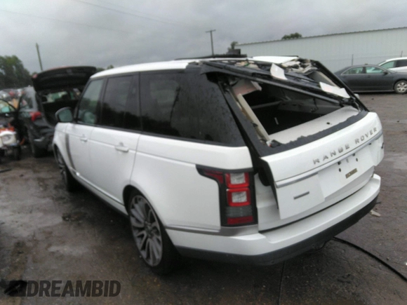 2017 Land Rover Range Rover Autobiography with VIN SALGV2FE0HA329973, listed as a IAAI auction lot 42619741 with 50,691 mi miles and . Bid and sale history available at DreamBid. Image 3.