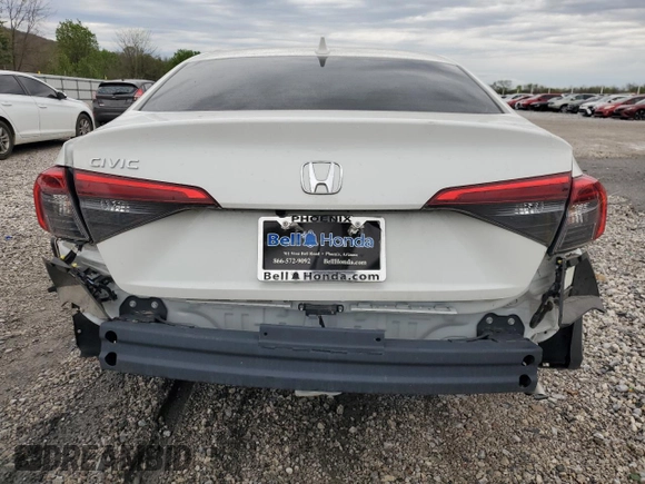 2024 Honda Civic Sedan EX with VIN 2HGFE1F73RH337701, listed as a Copart auction lot 51667985 with 3,180 mi miles and Salvage Title. Bid and sale history available at carsss.com. Image 6.