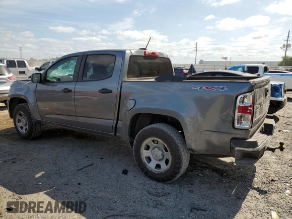 2021 Chevrolet Colorado 4WD Work Truck with VIN 1GCGTBEN1M1217644, listed as a Copart auction lot 54350535 with 101,429 mi miles and Salvage title. Bid and sale history available at DreamBid. Image 2.