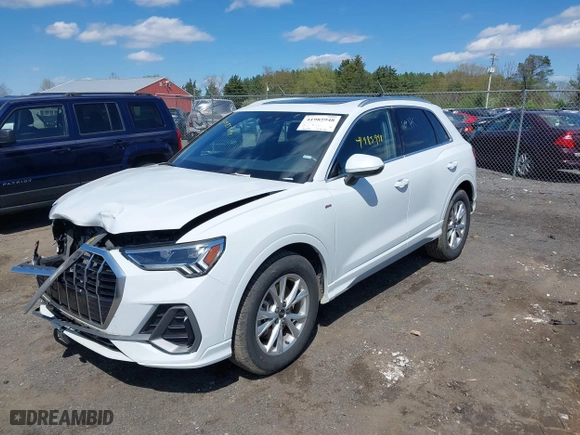 2023 Audi Q3 S line Premium with VIN WA1DECF35P1132966, listed as a IAAI auction lot 41985948 with 42,248 mi miles. Bid and sale history available at carsss.com. Image 17.