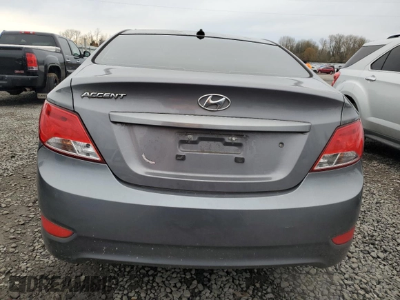 2015 Hyundai Accent GLS with VIN KMHCT4AEXFU817530, listed as a Copart auction lot 84663344 with 125,410 mi miles and Salvage Title. Bid and sale history available at carsss.com. Image 6.