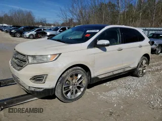 2017 Ford Edge Titanium with VIN 2FMPK4K81HBC42823, listed as a Copart auction lot 45937205 with 0 mi miles and Salvage Title. Bid and sale history available at carsss.com. Image 1.