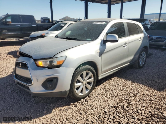 2013 Mitsubishi Outlander Sport ES with VIN 4A4AR3AU0DE022501, listed as a Copart auction lot 43800255 with 67,572 mi miles and Salvage Title. Bid and sale history available at carsss.com. Image 1.