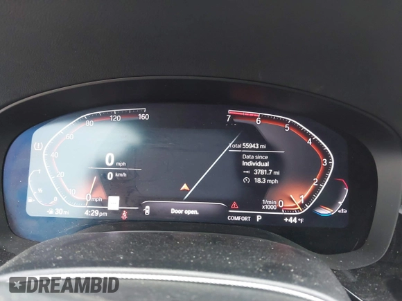 2020 BMW 5 Series 530i with VIN WBAJR3C09LWW65856, listed as a IAAI auction lot 41262226 with 55,943 mi miles and . Bid and sale history available at DreamBid. Image 7.