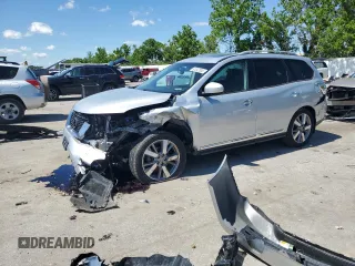 2016 Nissan Pathfinder Platinum with VIN 5N1AR2MM6GC666349, listed as a Copart auction lot 57347835 with 142,383 mi miles and Salvage title. Bid and sale history available at DreamBid. Image 1.