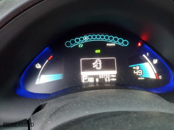 2015 Nissan LEAF SL with VIN 1N4AZ0CP2FC331579, listed as a Copart auction lot 44030985 with 59,732 mi miles and Salvage Title. Bid and sale history available at carsss.com. Image 9.