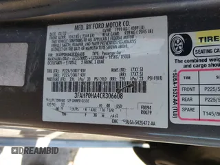 2012 Ford Fusion SE z VIN 3FAHP0HA4CR306608, wystawiony jako IAAI lot #41939924 z przebiegiem 176 689 mil mil oraz . Historia ofert i sprzedaży dostępna na DreamBid. Obrazek 9.