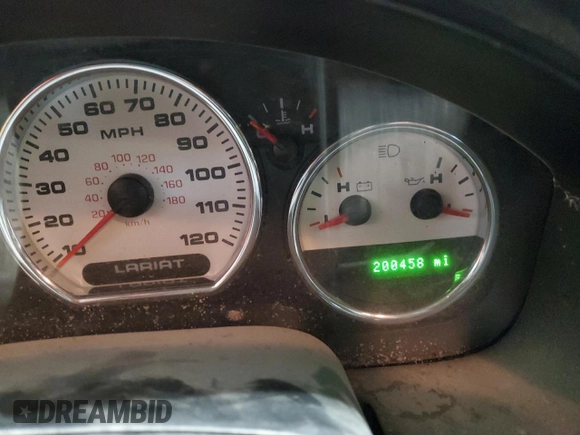 2007 Ford F-150 XLT with VIN 1FTPW14V87KD47423, listed as a Copart auction lot 44992675 with 200,458 mi miles and Salvage Title. Bid and sale history available at carsss.com. Image 9.
