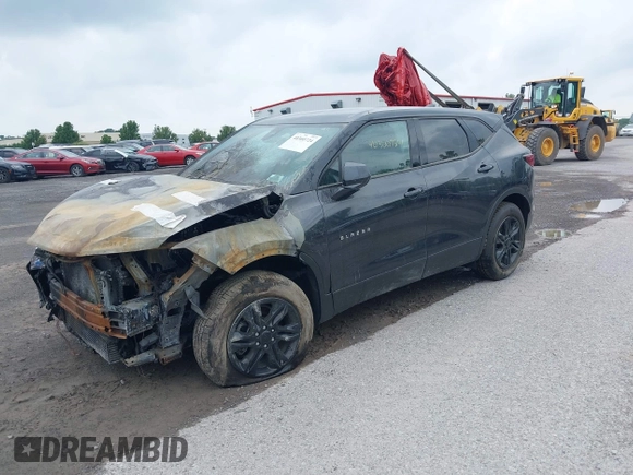 2022 Chevrolet Blazer LT with VIN 3GNKBCR43NS178406, listed as a IAAI auction lot 40300724 with 30,384 mi miles and . Bid and sale history available at DreamBid. Image 2.