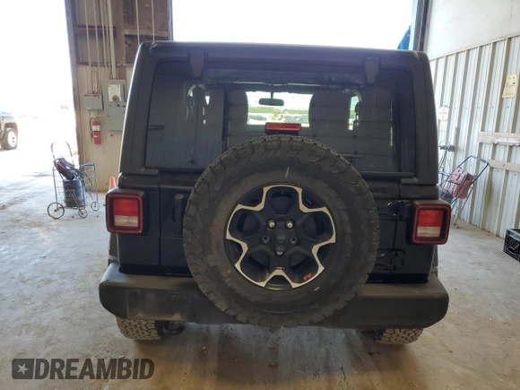 2021 Jeep Wrangler Sport S with VIN 1C4GJXAN1MW681030, listed as a Copart auction lot 79663324 with 38,526 mi miles and Salvage title. Bid and sale history available at DreamBid. Image 6.