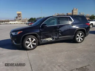 2020 Chevrolet Traverse LT Leather with VIN 1GNERHKW4LJ129571, listed as a Copart auction lot 53031825 with 128,657 mi miles and Salvage Title. Bid and sale history available at carsss.com. Image 1.
