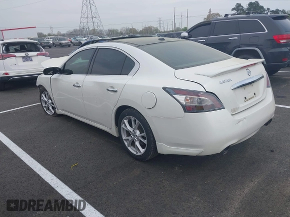 2014 Nissan Maxima S with VIN 1N4AA5AP7EC457698, listed as a IAAI auction lot 41903044 with Not Provided miles and . Bid and sale history available at DreamBid. Image 3.