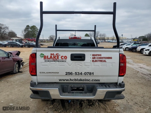 2022 Chevrolet Colorado 2WD Work Truck with VIN 1GCHSBEA8N1269519, listed as a Copart auction lot 44894255 with 25,944 mi miles and Salvage Title. Bid and sale history available at carsss.com. Image 6.