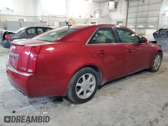 2008 Cadillac CTS RWD w/1SA with VIN 1G6DF577480168237, listed as a Copart auction lot 43858895 with 103,329 mi miles and Non Repairable. Bid and sale history available at carsss.com. Image 3.