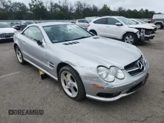 2005 Mercedes-Benz SL 500 with VIN WDBSK75F65F093215, listed as a Copart auction lot 63744135 with 94,645 mi miles and Salvage title. Bid and sale history available at DreamBid. Image 4.