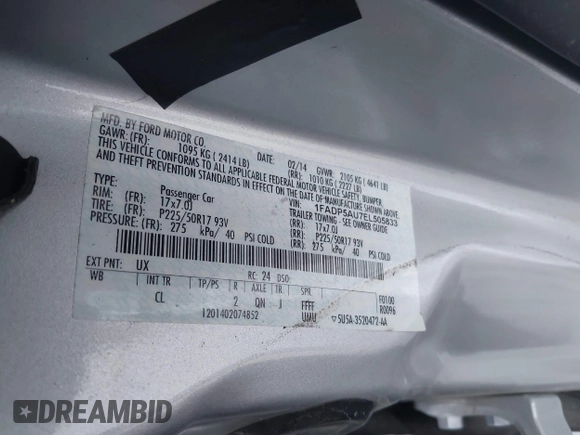 2014 Ford C-Max SE with VIN 1FADP5AU7EL505833, listed as a IAAI auction lot 42216432 with 159,328 mi miles. Bid and sale history available at carsss.com. Image 9.