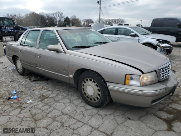 1997 Cadillac DeVille with VIN 1G6KD52Y9VU226005, listed as a Copart auction lot 83111594 with 140,295 mi miles and Salvage Title. Bid and sale history available at carsss.com. Image 4.