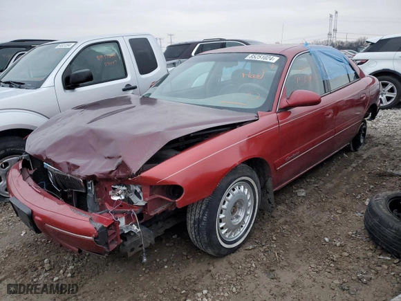 1997 Buick Century Custom with VIN 2G4WS52M7V1435414, listed as a Copart auction lot 85251024 with 165,151 mi miles and Salvage Title. Bid and sale history available at carsss.com. Image 1.
