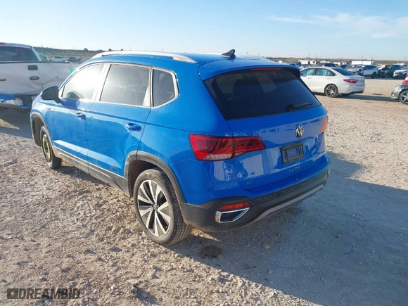 2023 Volkswagen Taos SE with VIN 3VVSX7B24PM347089, listed as a IAAI auction lot 41208198 with 15,770 mi miles. Bid and sale history available at carsss.com. Image 3.