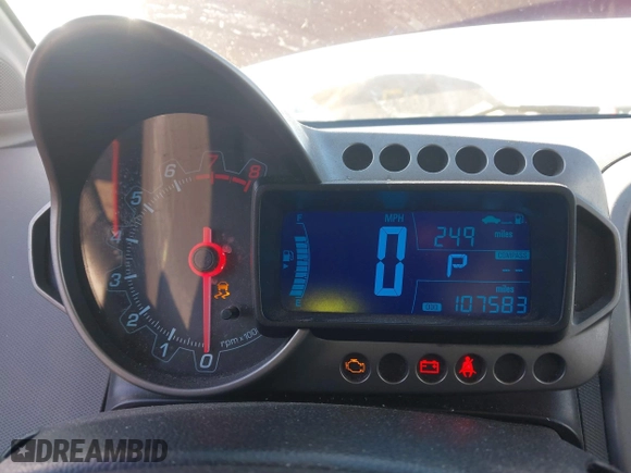2014 Chevrolet Sonic LT with VIN 1G1JC6SH6E4215294, listed as a IAAI auction lot 41282441 with 107,583 mi miles. Bid and sale history available at carsss.com. Image 6.