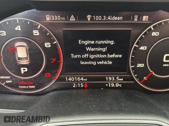 2017 Audi Q7 Premium Plus with VIN WA1LAAF73HD021296, listed as a Copart auction lot 55881465 with 140,164 mi miles and Clean Title. Bid and sale history available at DreamBid. Image 8.