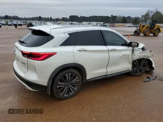 2021 Infiniti QX50 Luxe with VIN 3PCAJ5BB9MF112350, listed as a Copart auction lot 45912815 with 33,802 mi miles and Salvage Title. Bid and sale history available at DreamBid. Image 3.