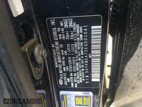 2014 Kia Sorento SX with VIN 5XYKWDA73EG501041, listed as a Copart auction lot 80452894 with 147,091 mi miles and Salvage Title. Bid and sale history available at carsss.com. Image 14.