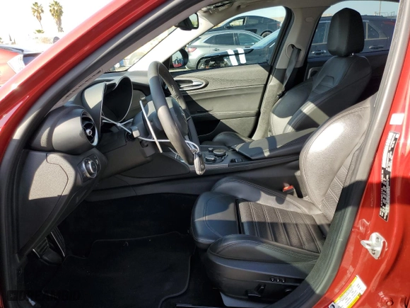 2018 Alfa Romeo Giulia Ti with VIN ZARFAECN2J7598649, listed as a Copart auction lot 45767985 with 34,252 mi miles and Salvage Title. Bid and sale history available at carsss.com. Image 7.
