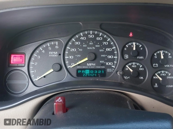 2001 Chevrolet Tahoe LT with VIN 1GNEK13T61J223397, listed as a IAAI auction lot 41703461 with 224,424 mi miles. Bid and sale history available at carsss.com. Image 7.