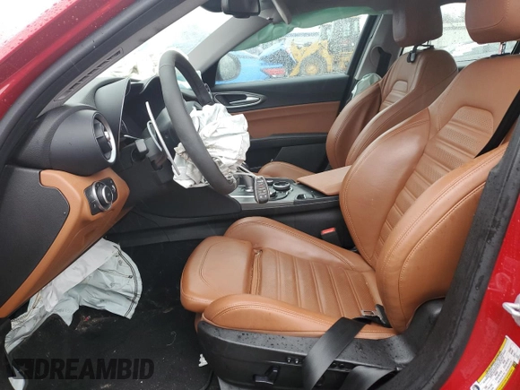 2019 Alfa Romeo Giulia Ti Sport with VIN ZARFANBN5K7608769, listed as a Copart auction lot 48581974 with 0 mi miles and Salvage Title. Bid and sale history available at carsss.com. Image 7.