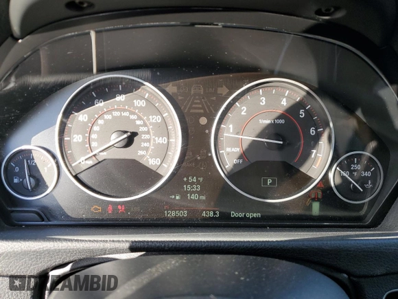 2014 BMW 3 Series 328i xDrive with VIN WBA3G7C54EKN36743, listed as a Copart auction lot 82015554 with 128,503 mi miles and Salvage Title. Bid and sale history available at carsss.com. Image 9.
